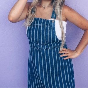 Striped Overall Dress